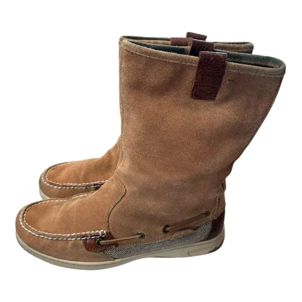 Sperry Top-Sider 9616707 Casual Boat Stitched Suede Leather Moc Toe Boots 8